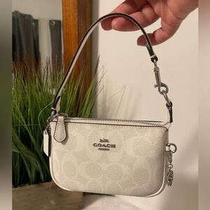 Coach Ivory Wristlet with Silver Accents
